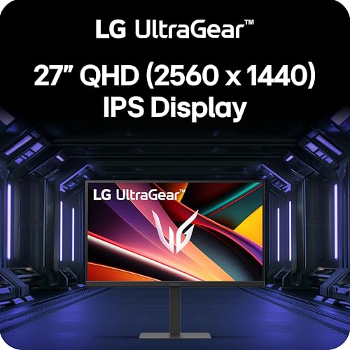 LG 27G640A-B 27-inch Ultragear QHD (2560 x 1440) IPS Gaming Monitor, 300Hz, 1ms, NVIDIA G-Sync, AMD FreeSync Premium, VESA DisplayHDR 400, HDMI 2.1, USB Type-C, Tilt/Height/Swivel/Pivot Stand, Black