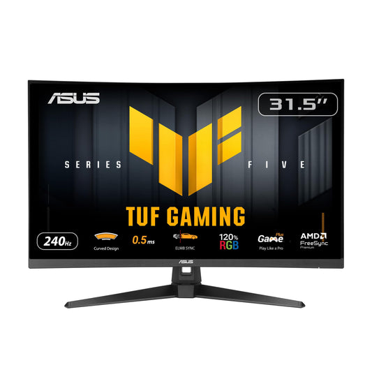 ASUS TUF Gaming Series 5 32” 1080P Curved Monitor (VG32VQM5AZ) - Full HD, 1500R, 240Hz, 0.5ms, Extreme Low Motion Blur Sync, FreeSync Premium, 120% sRGB, DisplayWidget, 3 yr Warranty